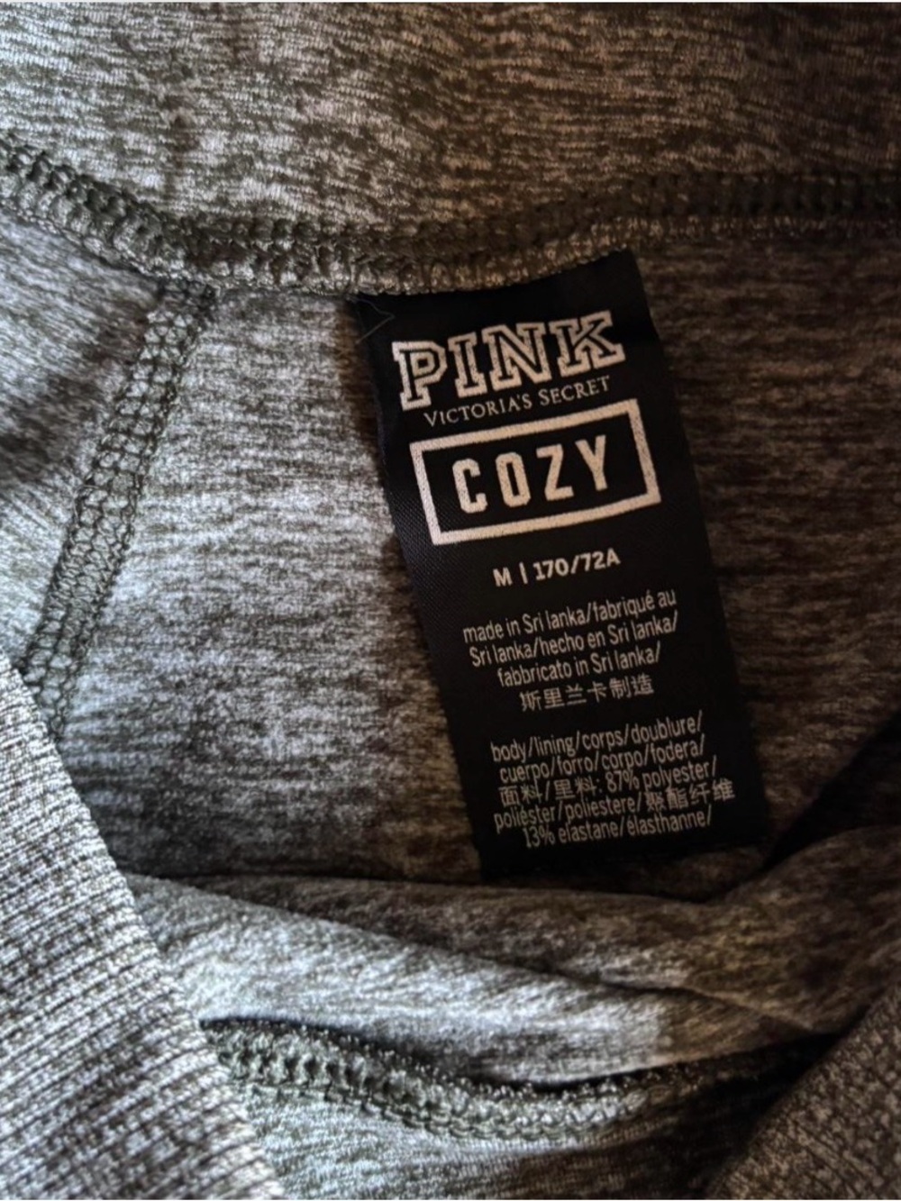 PINK Victoria’s Secret grey cozy Leggings - Picture 4 of 5